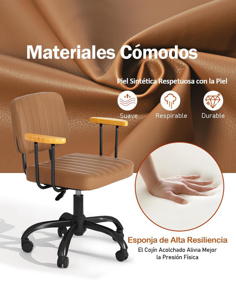 Silla de escritorio de vinipiel 5