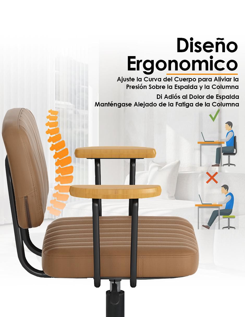 Silla de escritorio de vinipiel 6