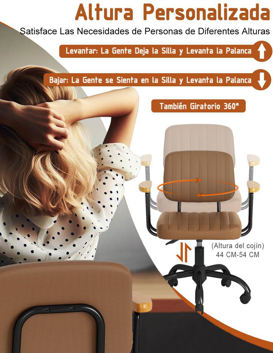 Silla de escritorio de vinipiel 7