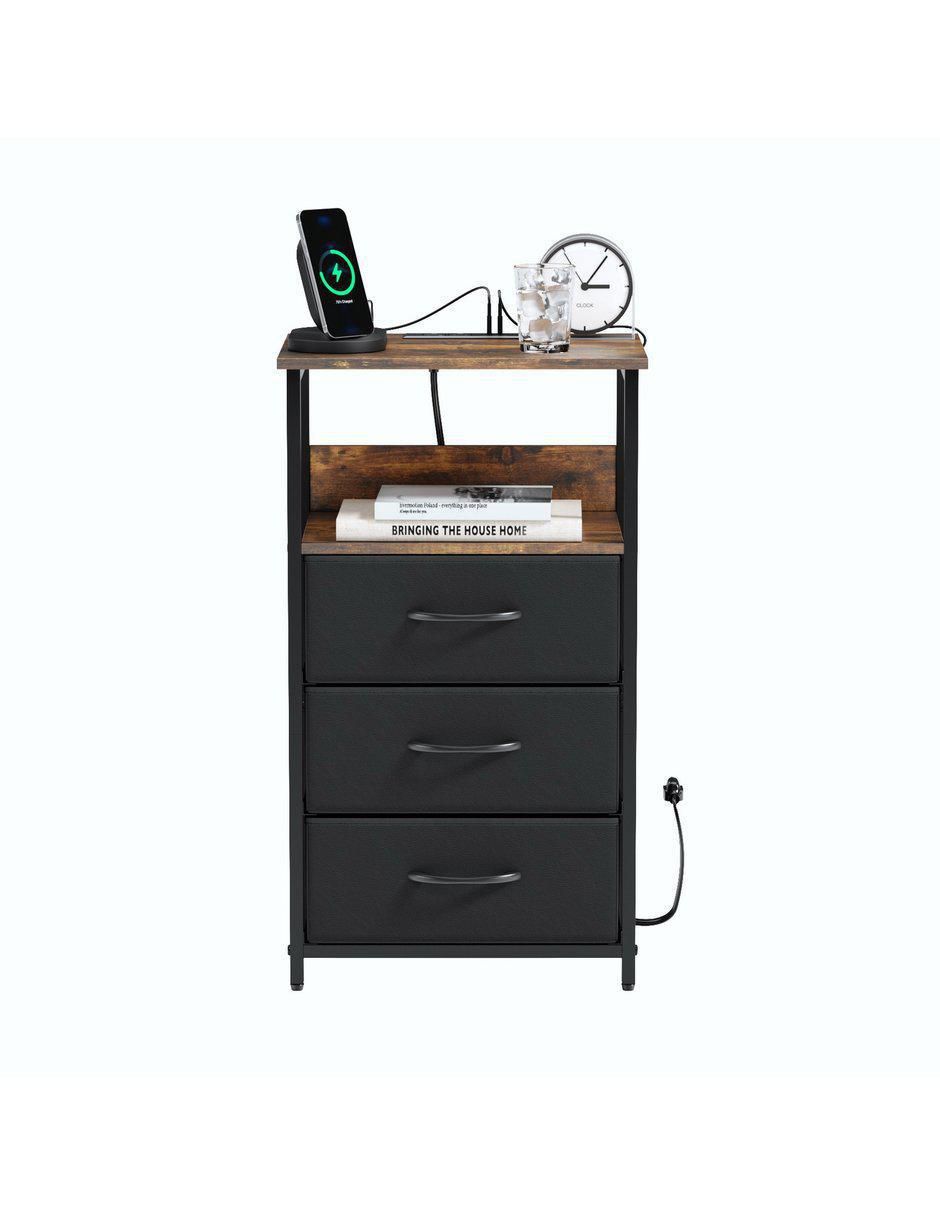 Mesa auxiliar armable de MDF y madera