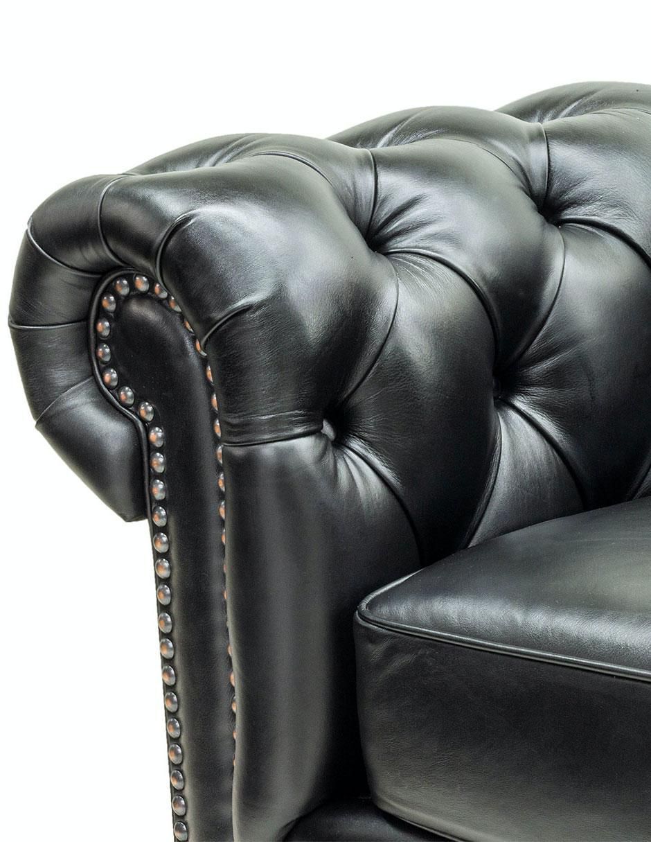 Sala 3 piezas Chesterfield de piel 2