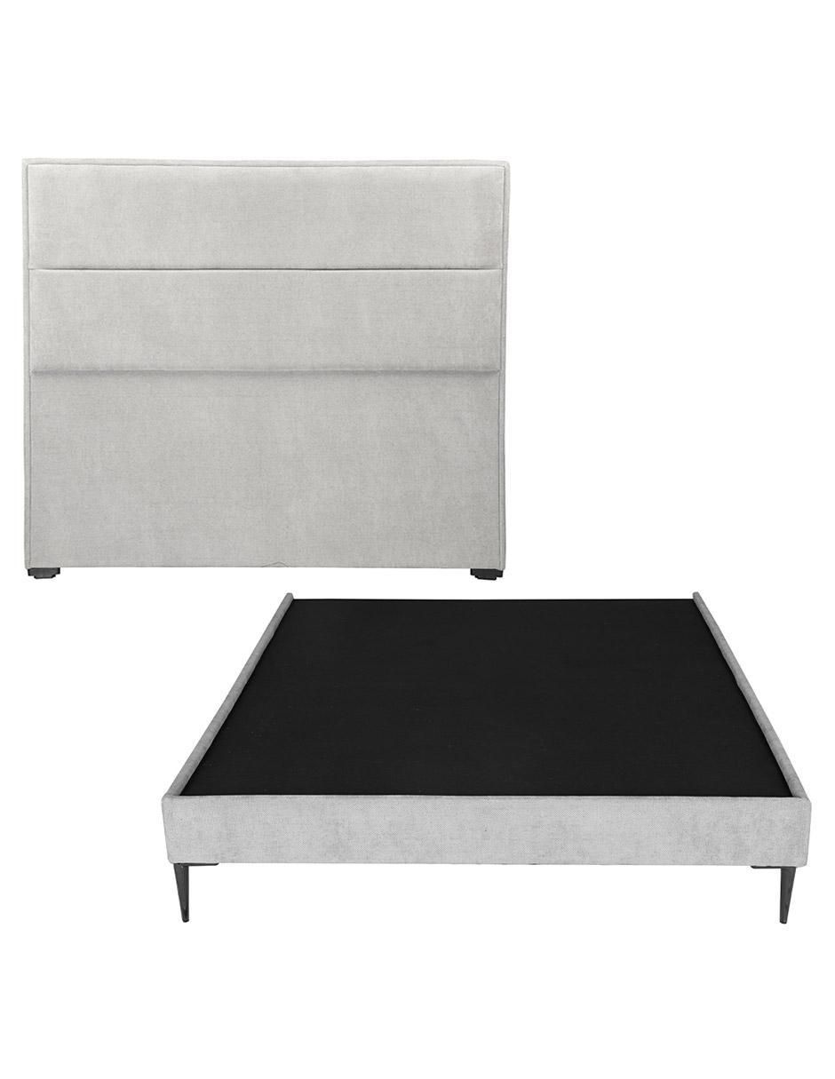 Cama Ibiza Slim de madera y tela 1