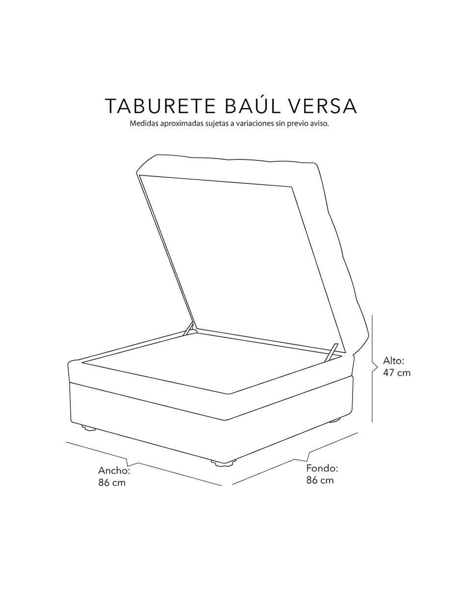 Taburete Baúl Versa de tela 7