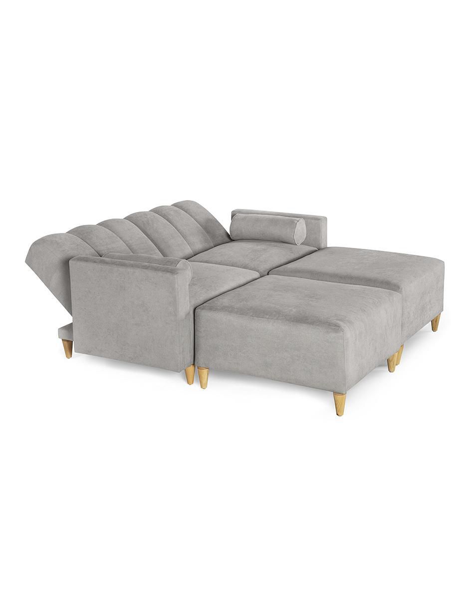 Sala modular Kieran de 4 módulos memory foam reclinable a 3 posiciones de Chenille 8