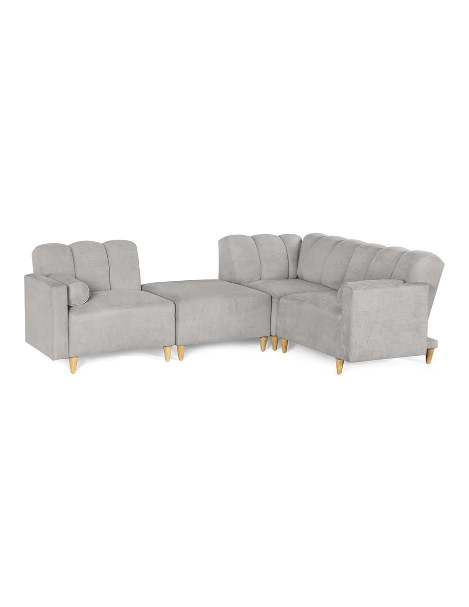 Sala modular Kieran de 4 módulos memory foam reclinable a 3 posiciones de Chenille 10