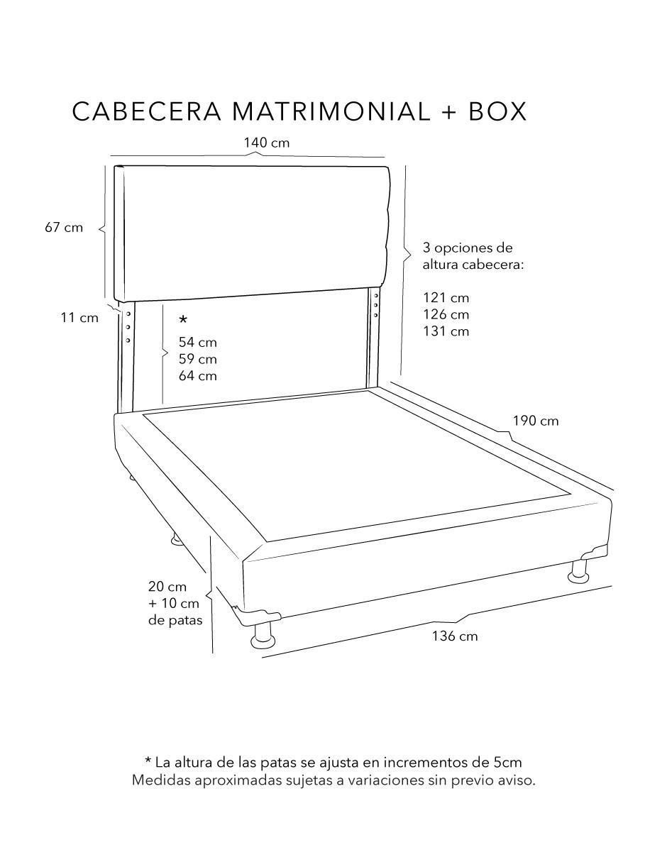 Cama sigma box dicasa "de" madera y tela mat