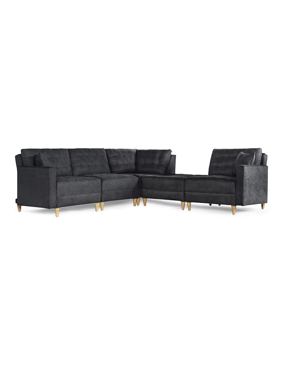 Sala modular godric de 5 módulos memory foam reclinable a 3 posiciones makora "de" chenille