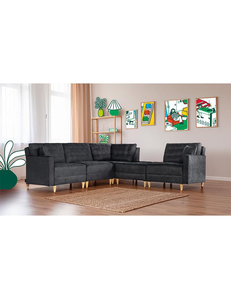 Sala modular godric de 5 módulos memory foam reclinable a 3 posiciones makora "de" chenille