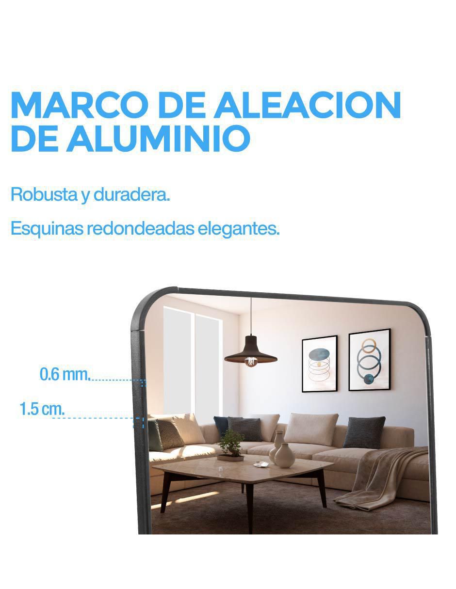 "set espejo/espejo" rectangular onof aura