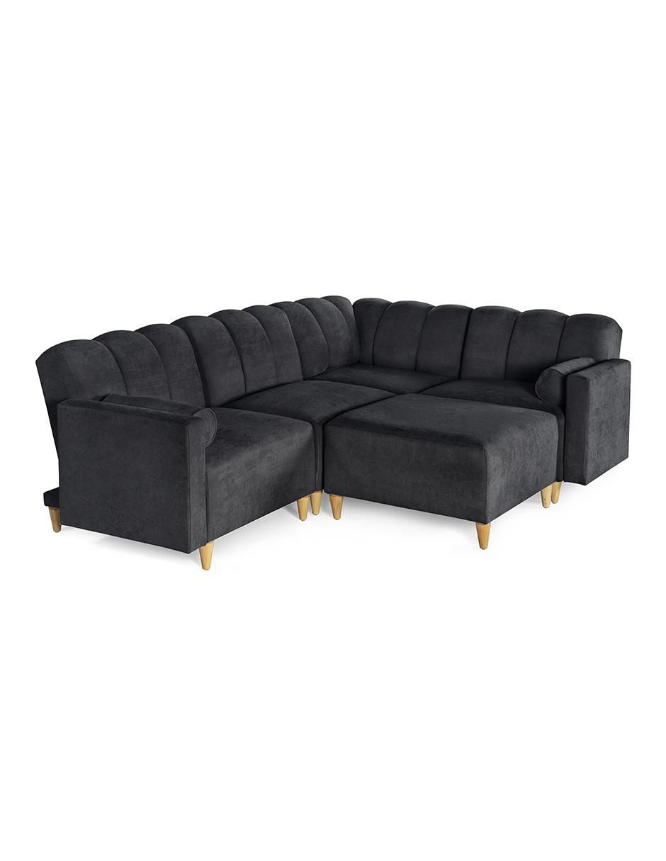 Sala modular kieran de 5 módulos memory foam reclinable a 3 posiciones makora "de" chenille