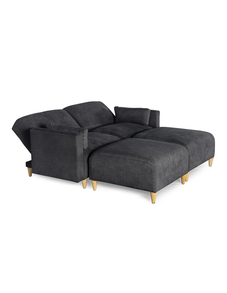 Sala modular zavian de 4 módulos memory foam reclinable a 3 posiciones makora "de" chenille