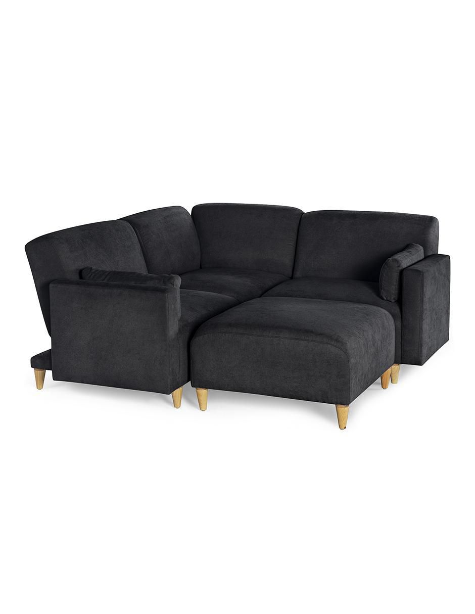 Sala modular zavian de 4 módulos memory foam reclinable a 3 posiciones makora "de" chenille