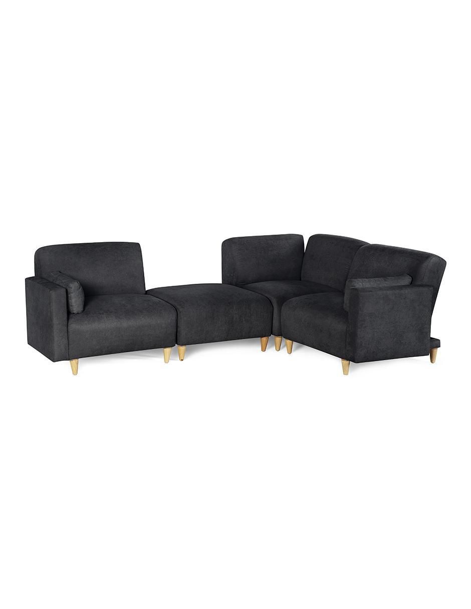 Sala modular zavian de 4 módulos memory foam reclinable a 3 posiciones makora "de" chenille