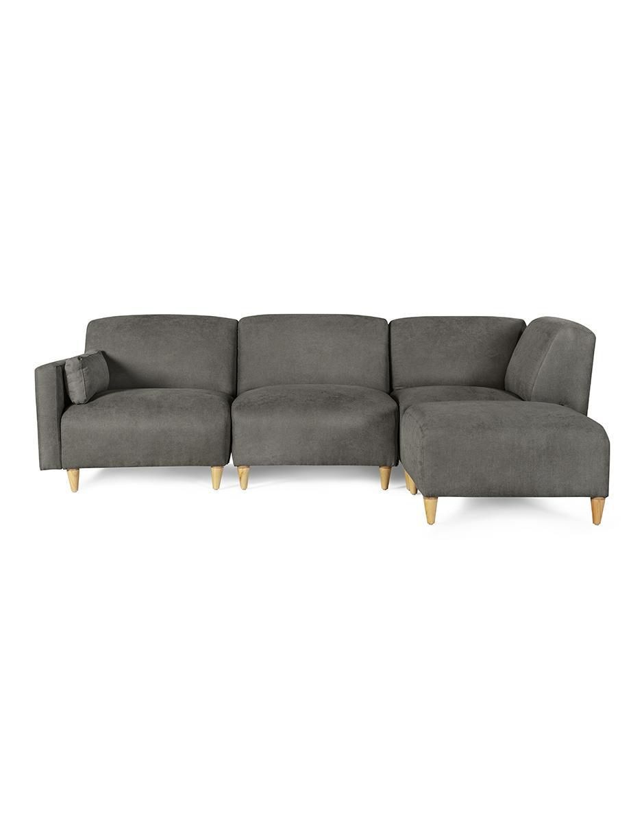 Sala modular Zavian de 4 módulos memory foam reclinable a 3 posiciones de chenille Sala modular Zavian de 4 módulos memory foam reclinable a 3 posiciones de chenille