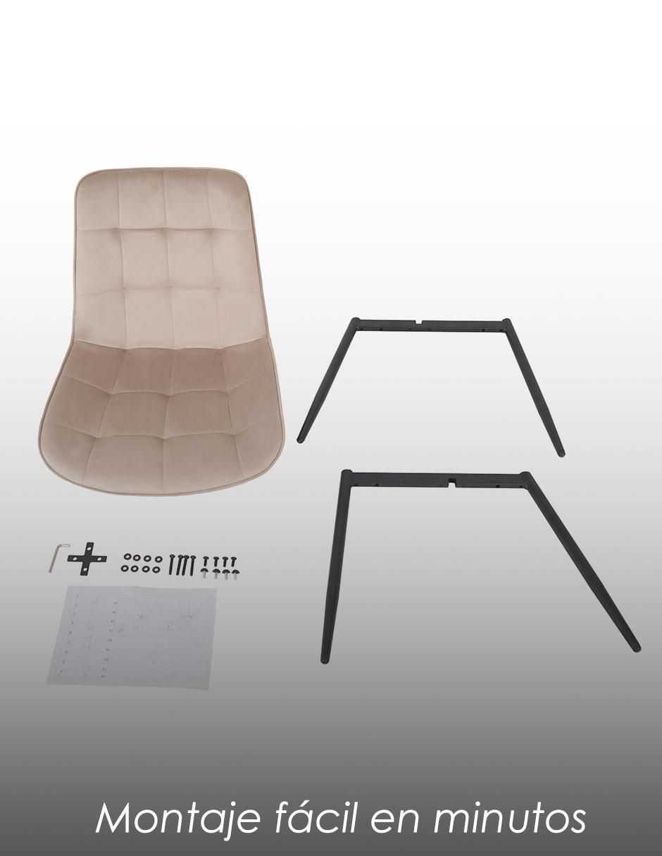 Juego de sillas 4 "piezas" lar ilios innova "de" terciopelo adulto