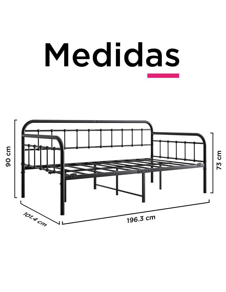 Base para cama armable railbed con barandal de acero inoxidable Individual 7