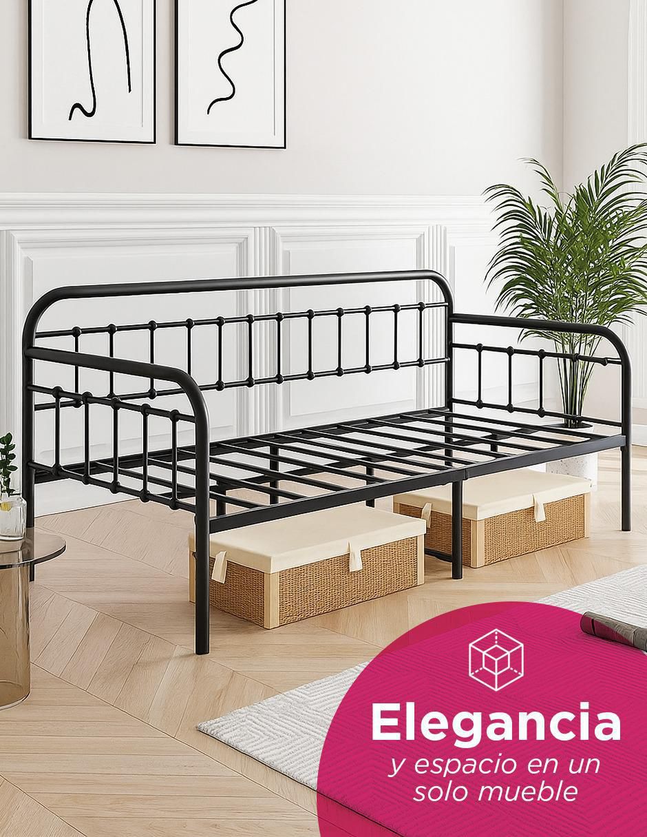 Base para cama armable railbed con barandal de acero inoxidable Individual 4