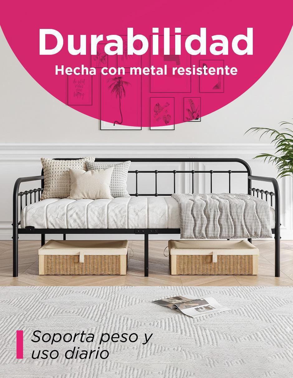 Base para cama armable railbed con barandal de acero inoxidable Individual 5