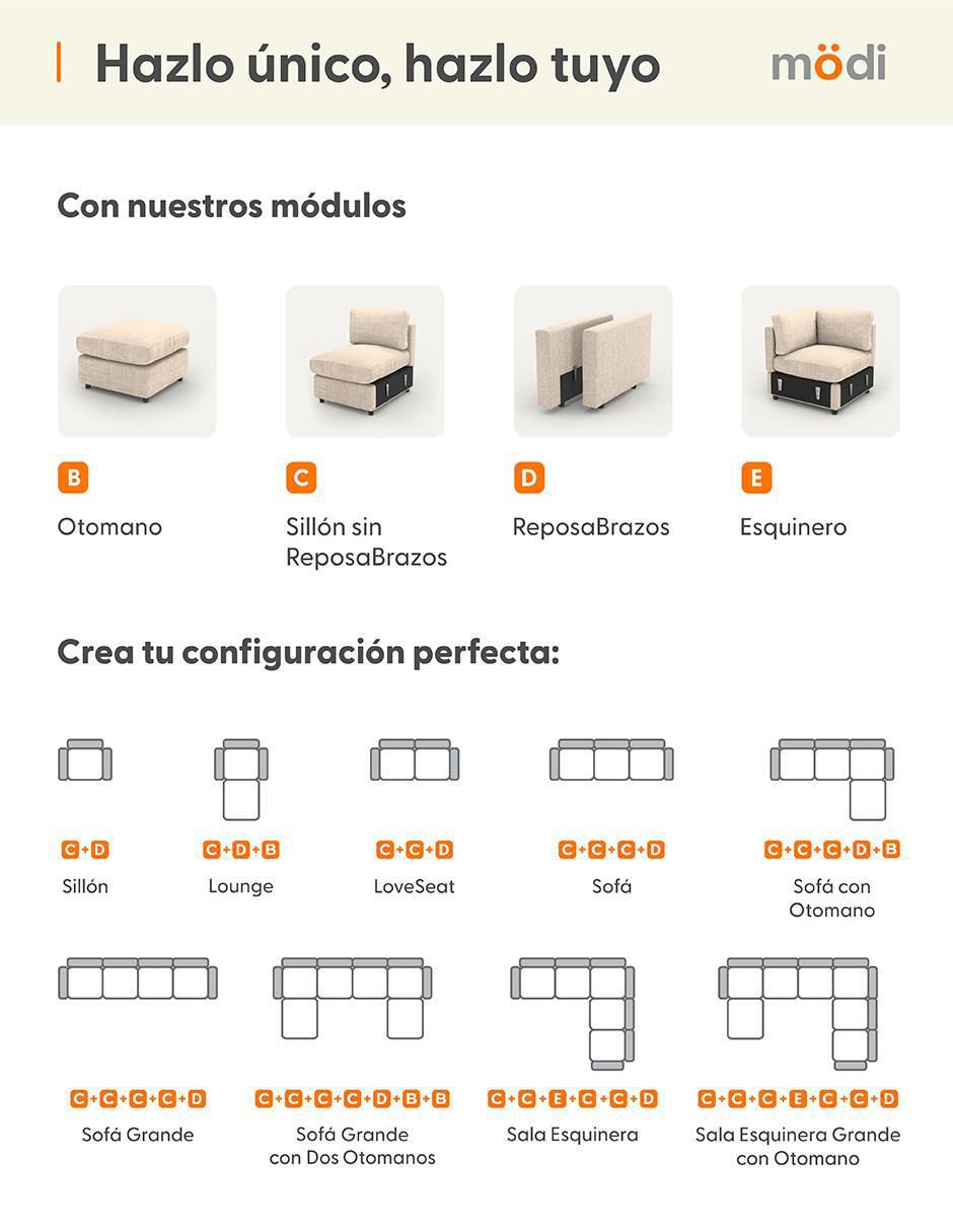 Juego de asiento con taburete Adapti 4