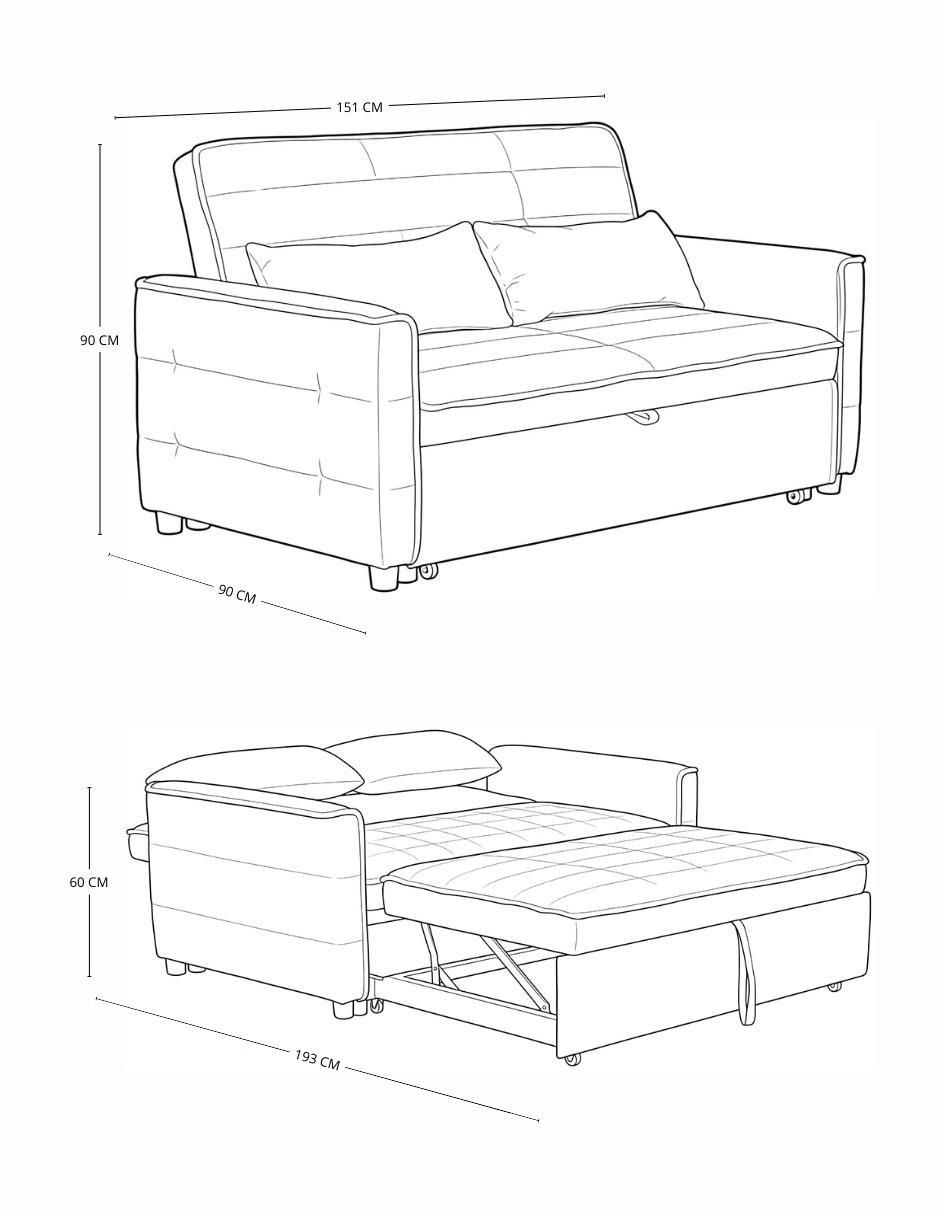 Sofá cama armable Astor 8