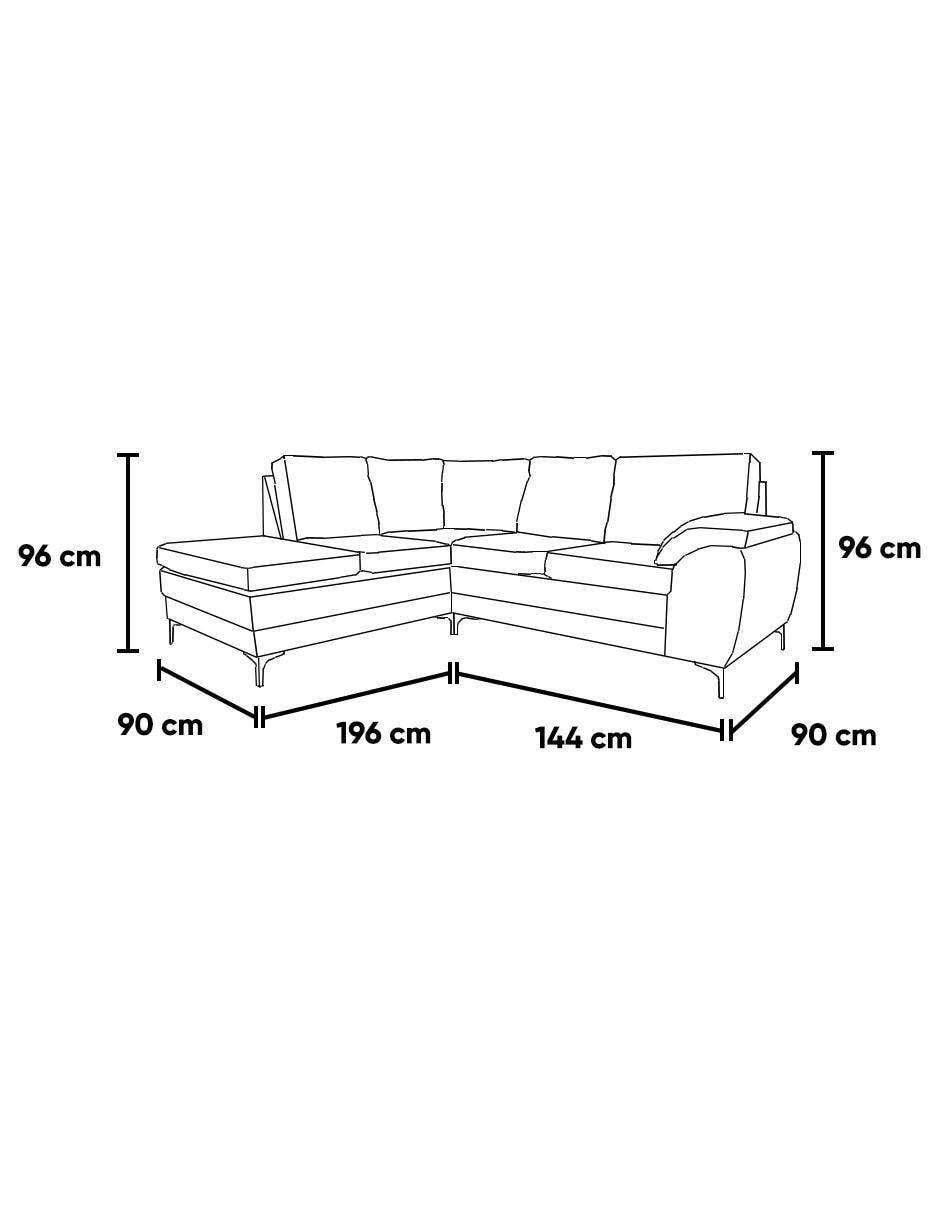 Sala modular izquierda de lino 7