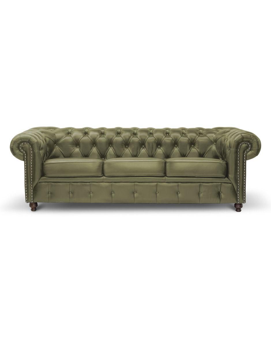 Sofá Chesterfield de piel