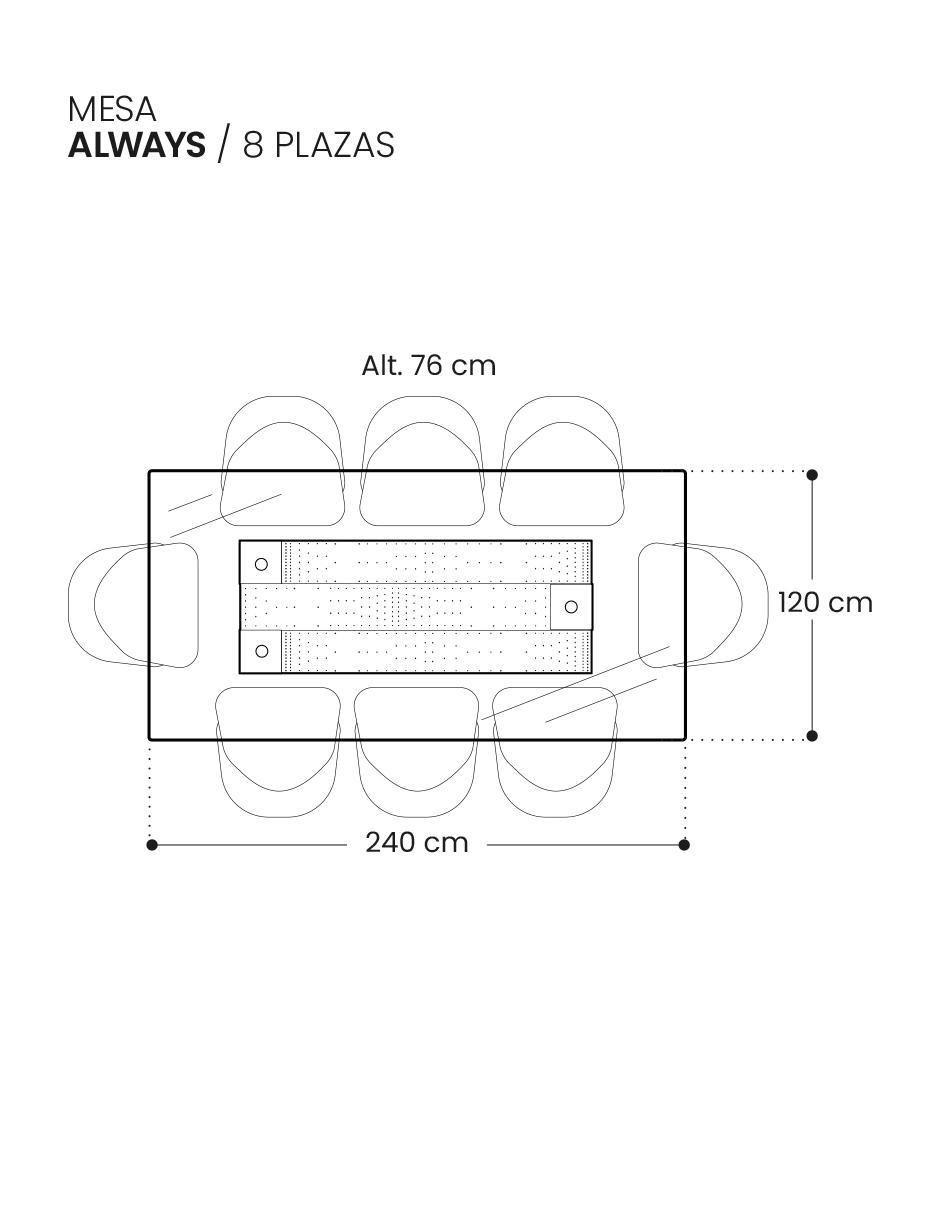 Mesa de comedor armable Always 6