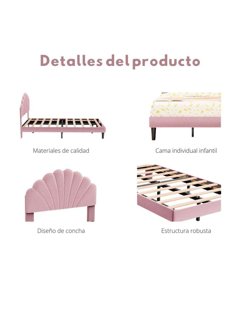 Base para cama armable de acero individual 4