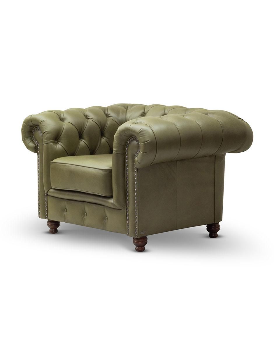 Sillón chesterfield de piel 4