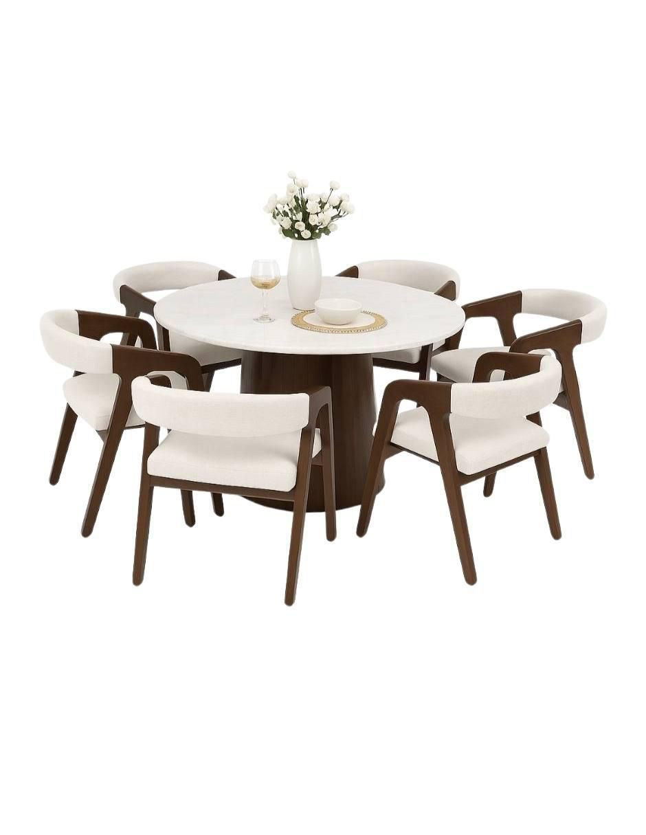 Comedor para 6 personas de mármol