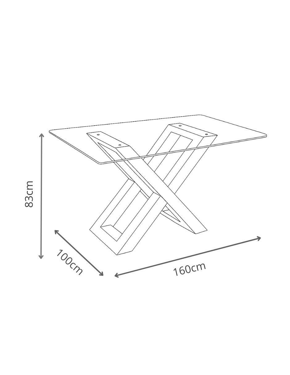 Comedor Brisa para 6 personas de cristal templado 8