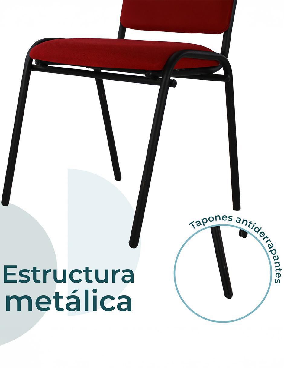 Juego de sillas 4 "piezas" set 4 sillas 104z mundo in "de" metal y tela adulto