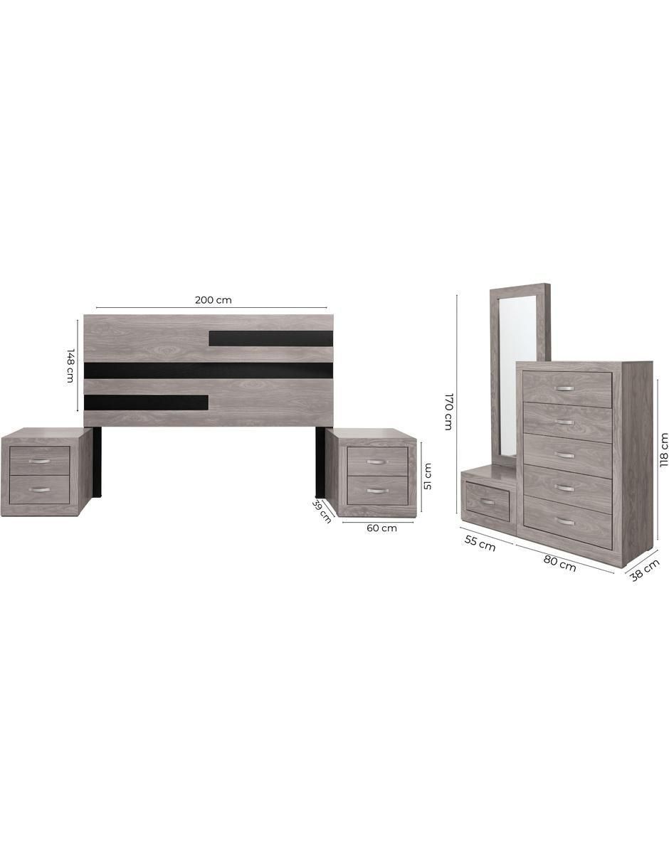 Set recámara Wendy de MDF 27