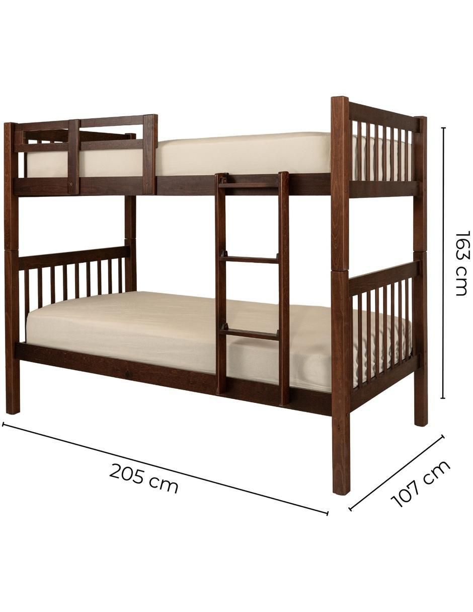 Litera Alabama de madera individual 9