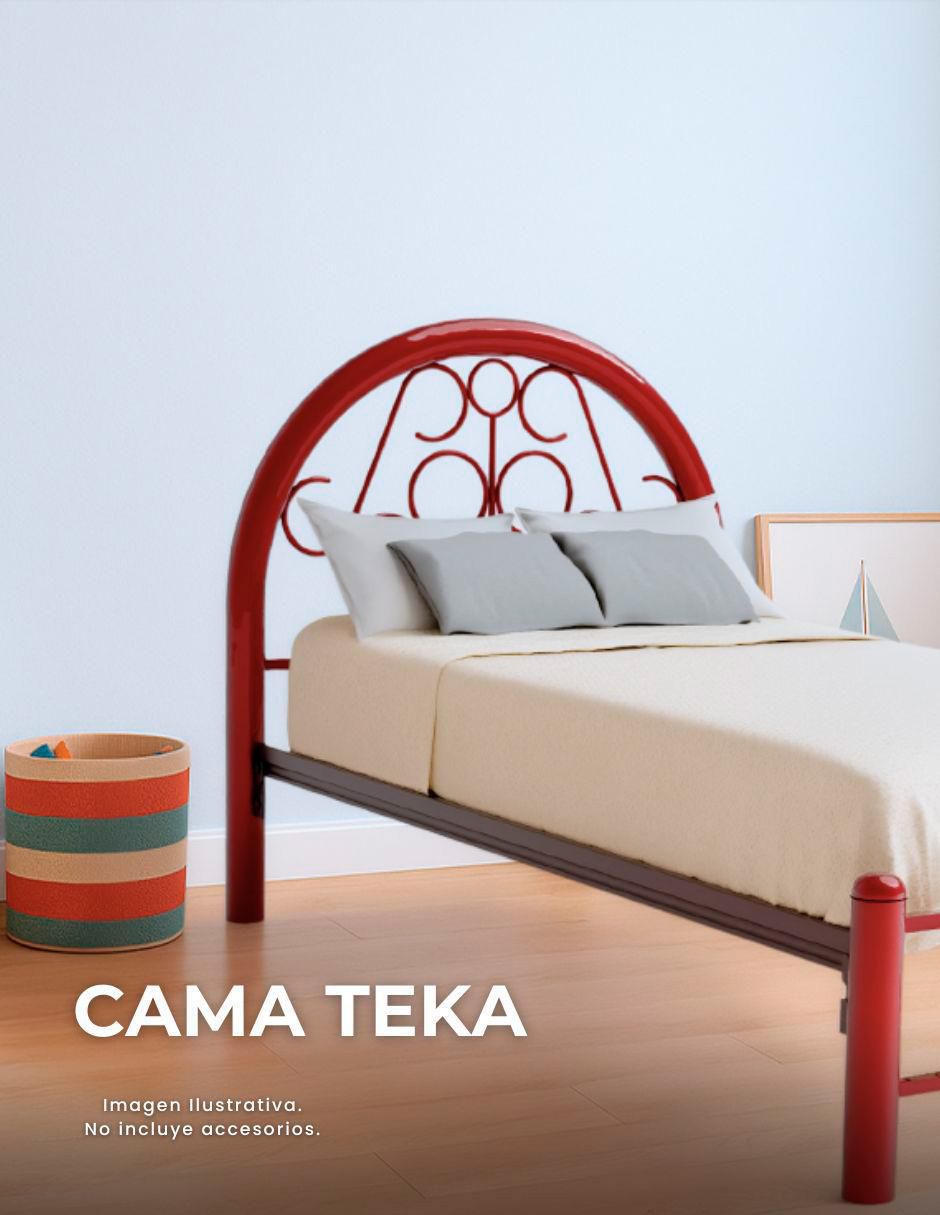 Cama teka matrimonial jaco "de" acero mat