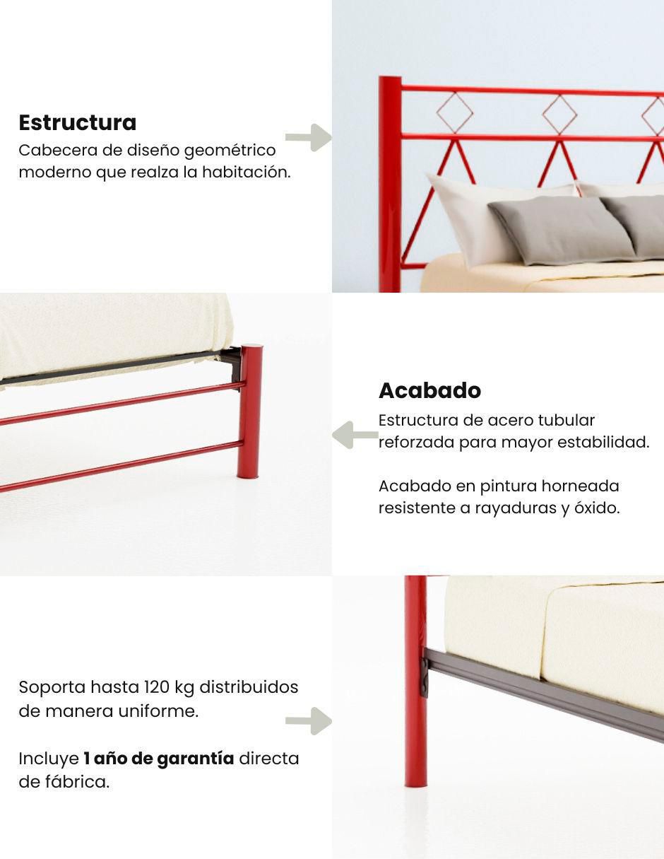 Cama roma individual jaco "de" acero ind