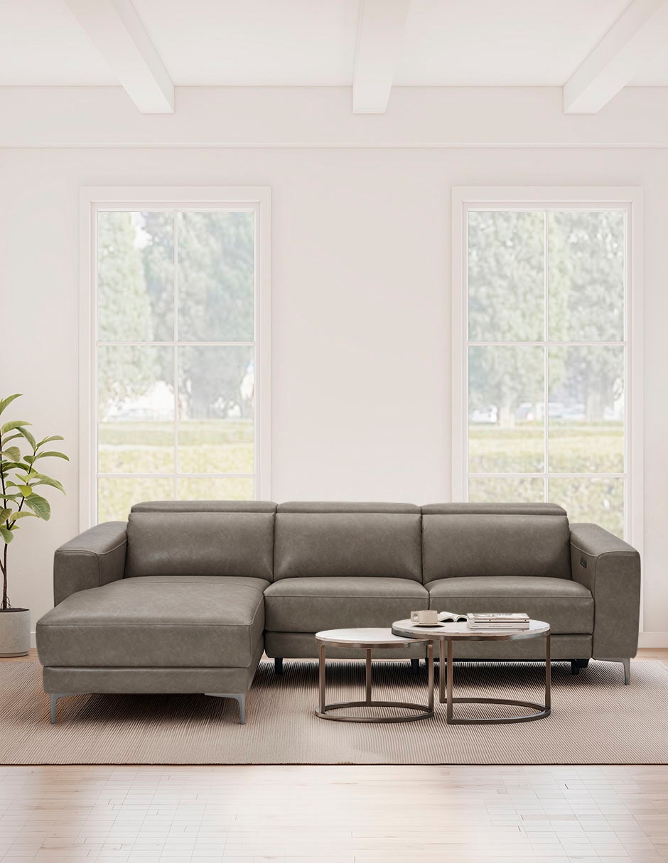 Sala modular izquierda Naomi de vinipiel 13