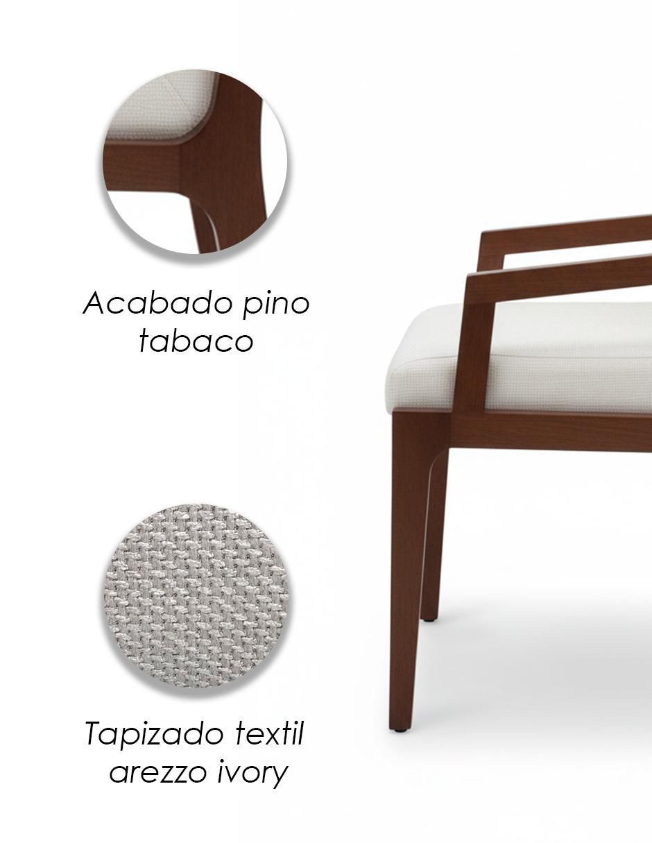 Silla Kuadro Ilios de madera pino 7