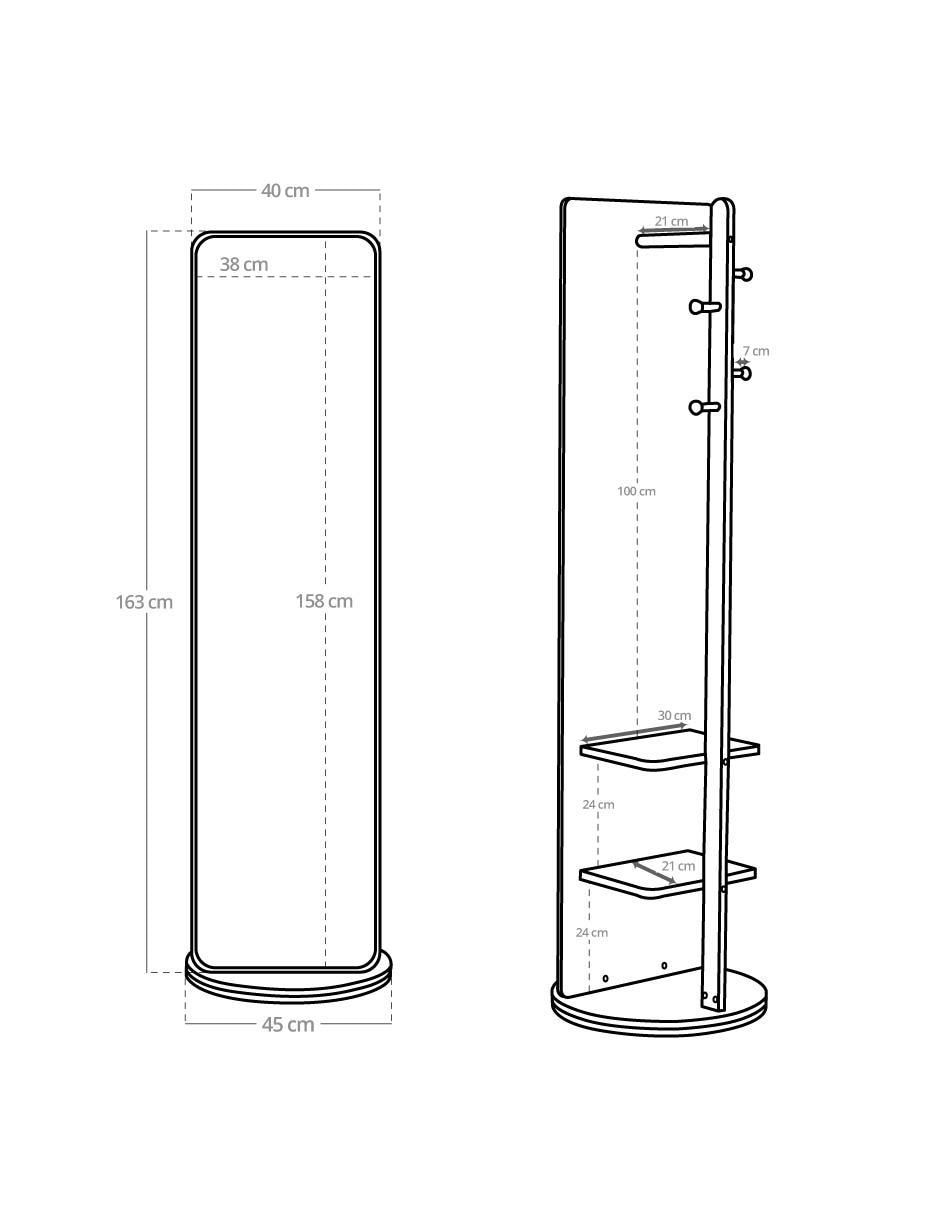 Espejo rectangular Solstice 7