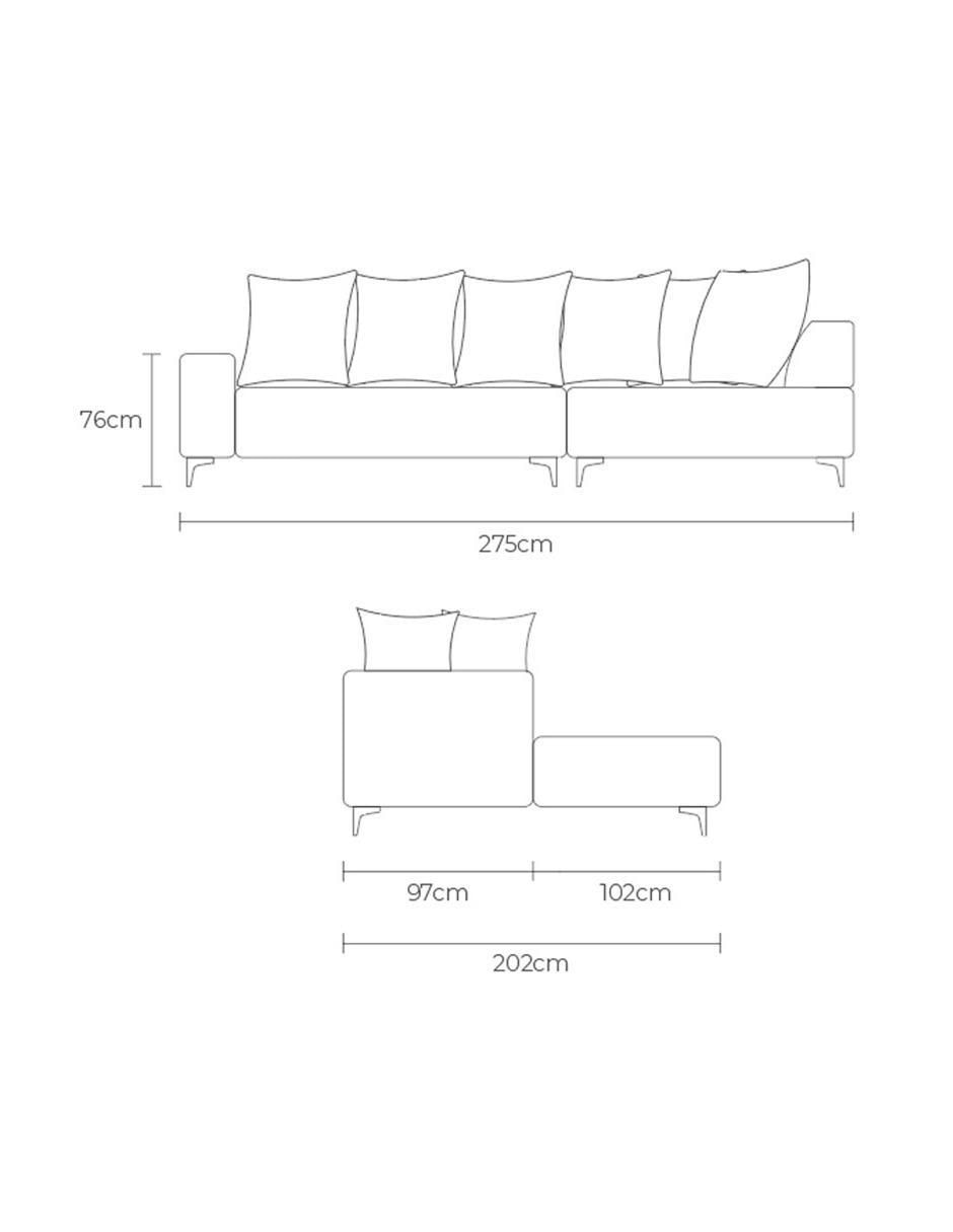 Sala modular derecha viena modular jr mr fix "de" madera pino