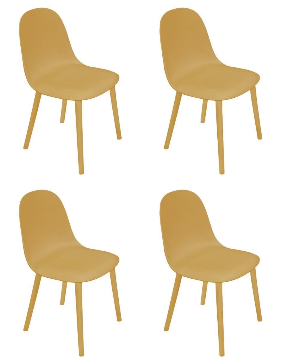 Juego de sillas 4 "piezas" eames ideen "de" plástico adulto