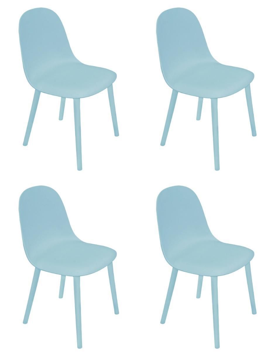 Juego de sillas 4 piezas Eames de plástico adulto