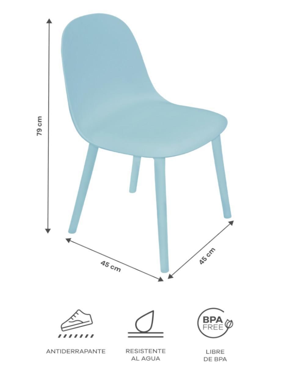 Juego de sillas 4 piezas Eames de plástico adulto 6