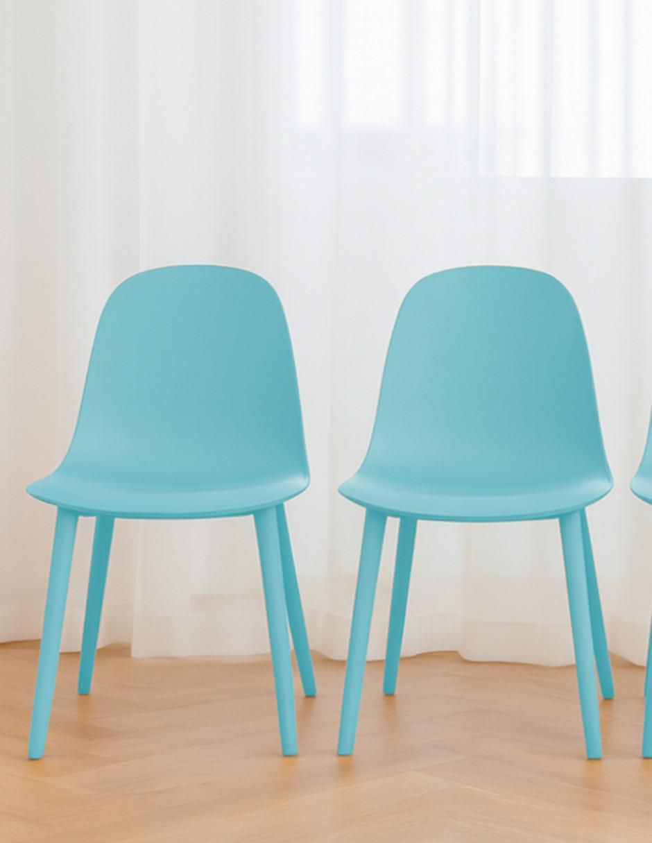 Juego de sillas 4 piezas Eames de plástico adulto 3