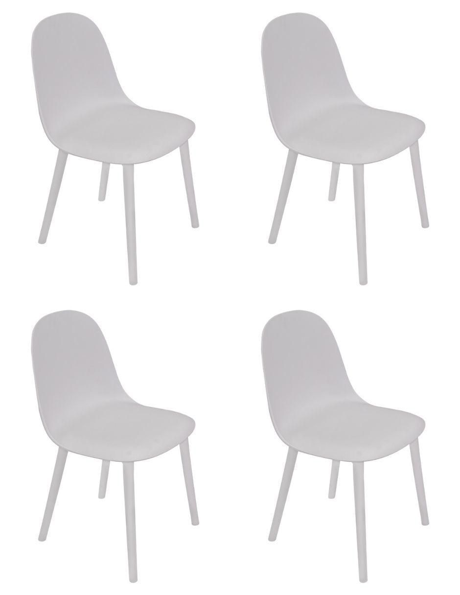Juego de sillas 4 piezas Eames de plástico adulto