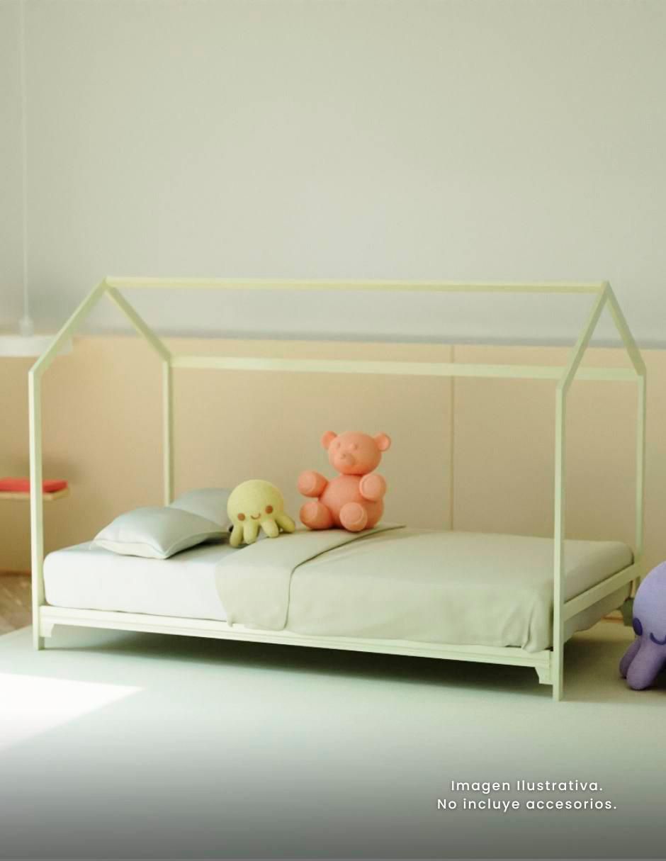 Cama baja infantil Luca de metal individual 3