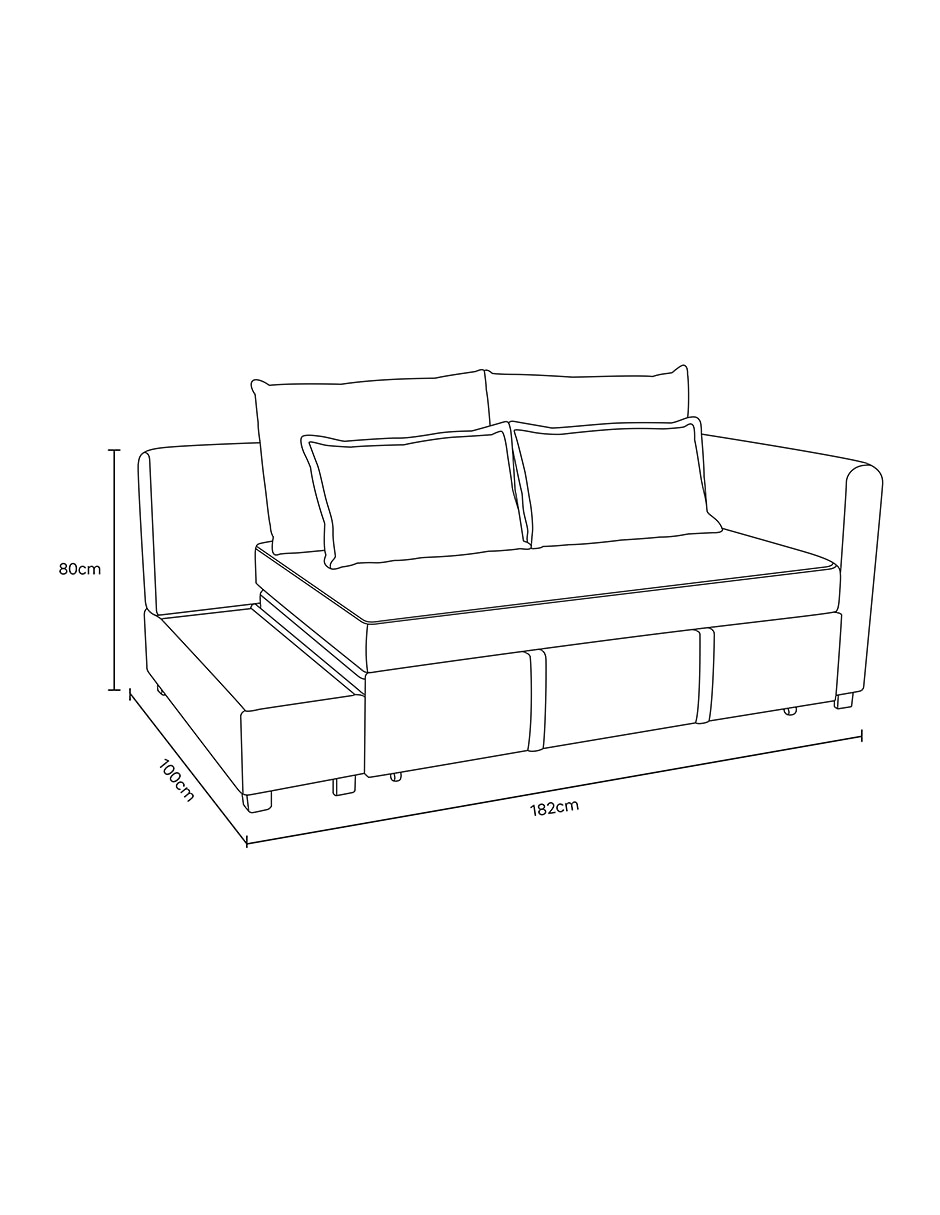 Sofá cama luxor de madera pino 20