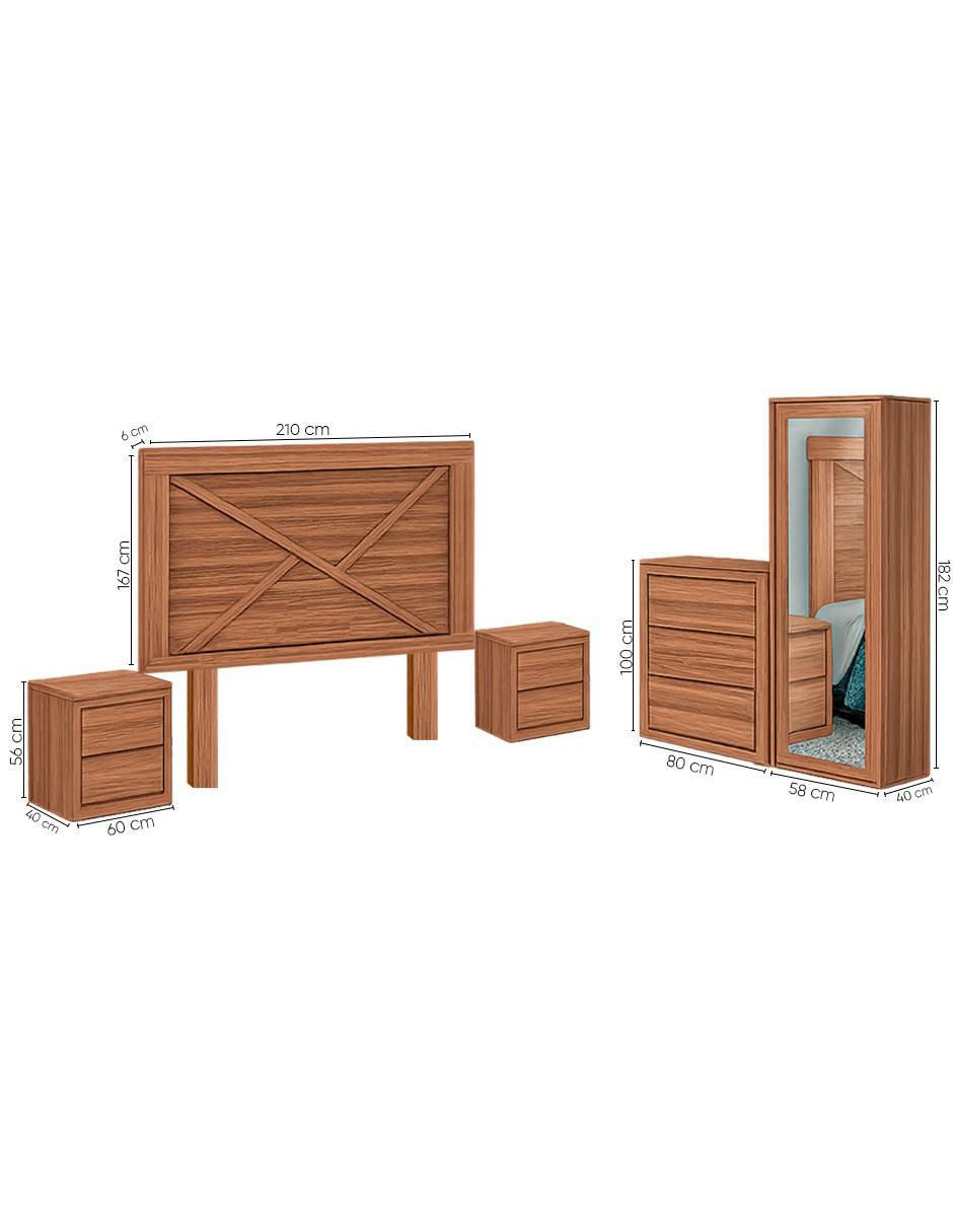 Set recámara Lorenza de mdf 6