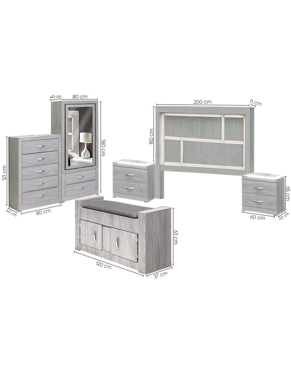 Set recámara Onix de mdf 6