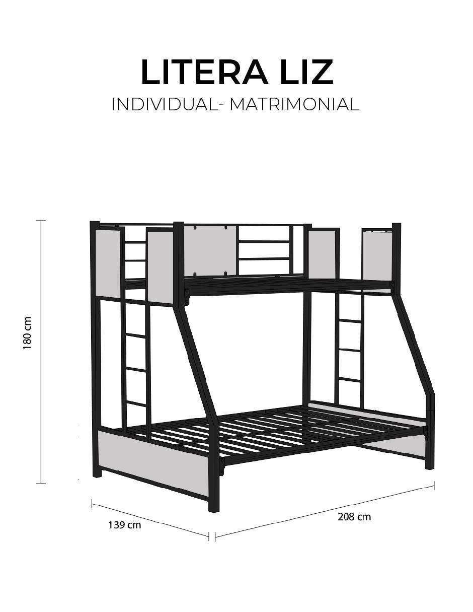 Litera Rony de metal 8